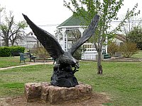 USA - Stroud OK - Park & Eagle Statue (17 Apr 2009)